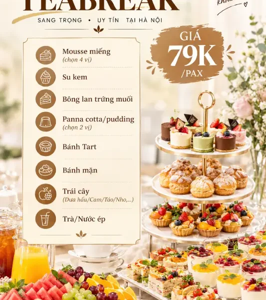 Menu thực đơn set tiệc Teabreak TB03