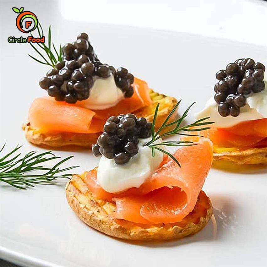 canape cá hồi măng tây