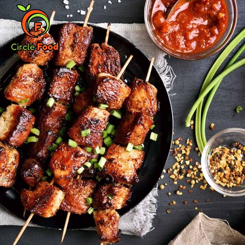làm món thịt xiên nướng Shashlik kiểu Nga