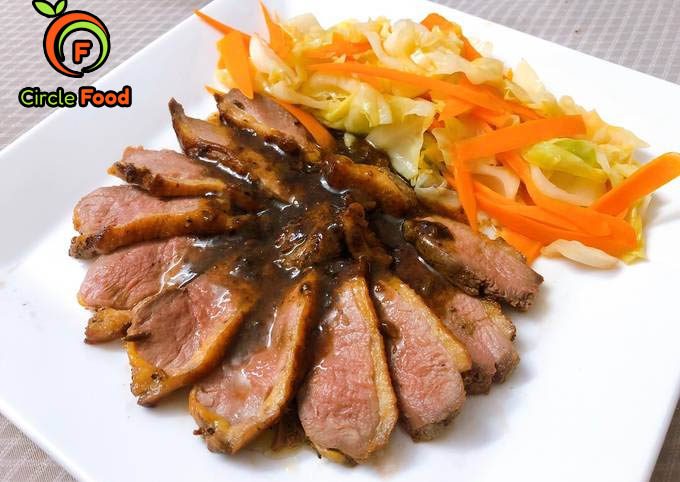lườn vịt xiên sốt lá húng tiêu
