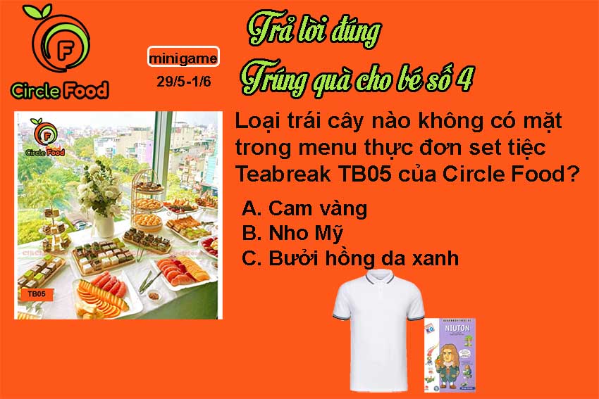 minigame trả lời đúng trúng quà cho bé số 4