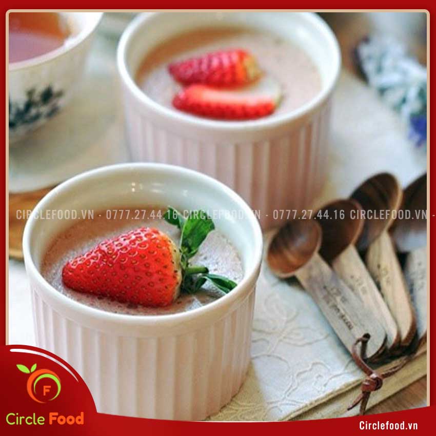 cách làm bánh pudding vị dâu