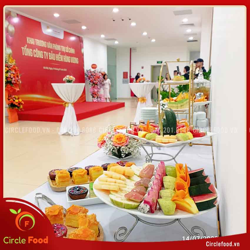 Tiệc teabreak công ty Bảo hiểm Hùng Vương trọn gói hà nội