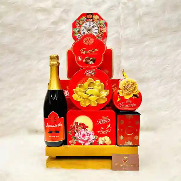 giỏ quà Tết màu đỏ