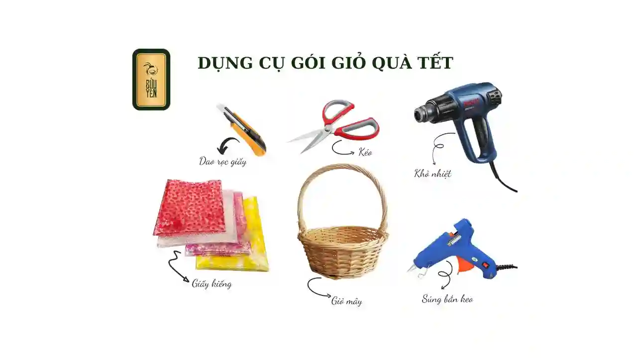 dụng cụ làm giỏ quà Tết must-have