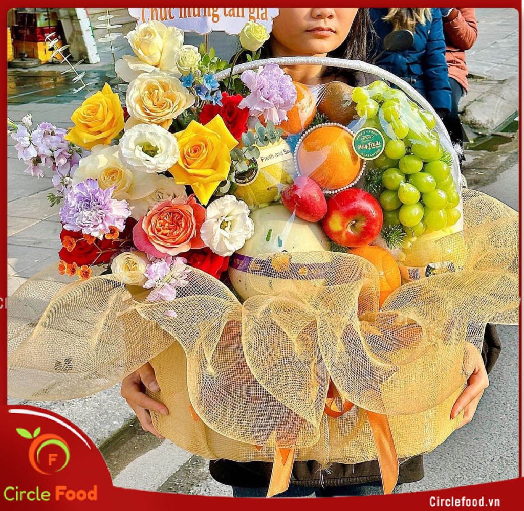 giỏ hoa quả mừng tân gia