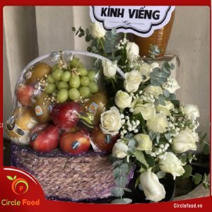 trang trí giỏ hoa quả đẹp - giỏ 4