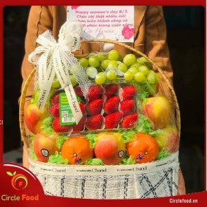trang trí giỏ hoa quả đẹp - giỏ 5