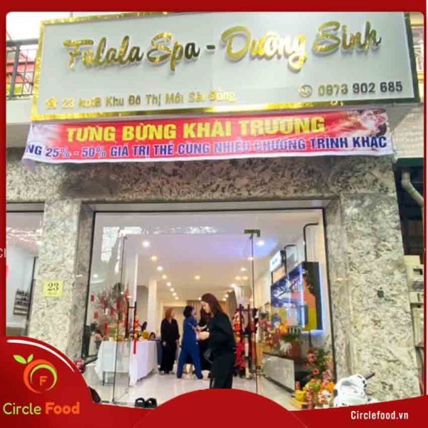 tiệc teabreak khai trương Falala spa dưỡng sinh Sài Đồng - Long Biên