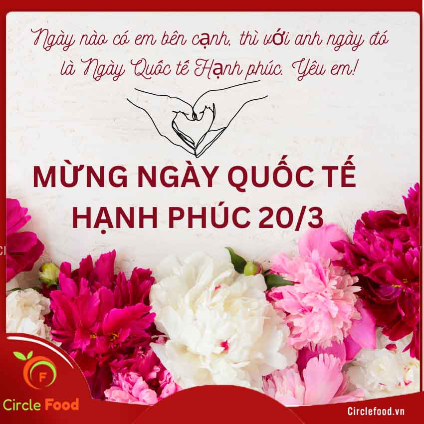 lời chúc ngày Quốc tế Hạnh phúc 20/3