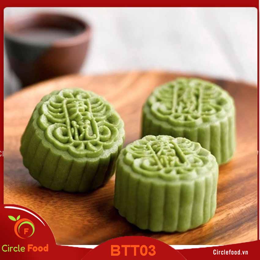 Bánh nướng trung thu handmade nhân trà xanh truyền thống 150g BTT03