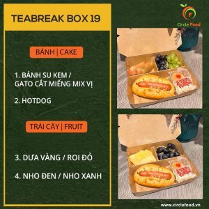 Menu thực đơn teabreak box TBB19