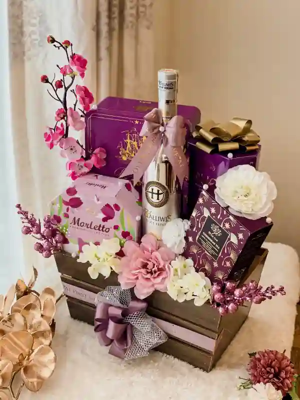 giỏ quà Tết màu tím