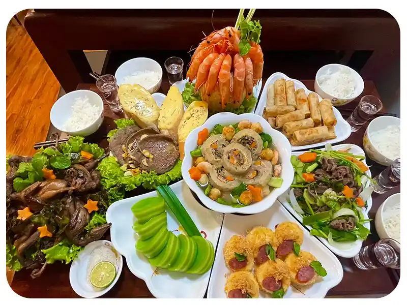thực đơn nấu cỗ tại nhà đơn giản