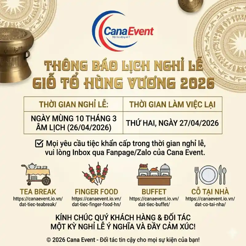 Lịch nghỉ lễ Giỗ Tổ Hùng Vương 2026